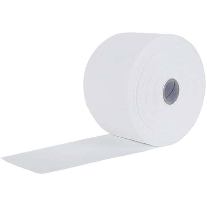 erioctry 1 ROLL OF DISPOSABLE CLEANING FACE TOWEL NON-WOVEN FABRIC DISPOSABLE WIPERS WASHCLOTHS MAKEUP FACIAL SOFT PADS (WHITE) - Image 1